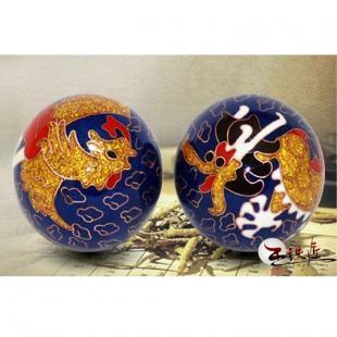 供應景泰藍金龍鳳保健球,藍色底色,金龍鳳圖案_禮品、工藝品、飾品_世界工廠網中國產品信息庫