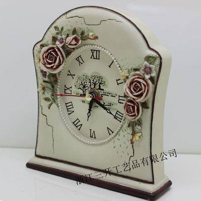 【【廠家直銷】供應(yīng)歐式樹(shù)脂座鐘/小鬧鐘 田園風(fēng)格 家居擺件裝飾】?jī)r(jià)格,廠家,圖片,塑料、樹(shù)脂工藝品,沈立明(個(gè)體經(jīng)營(yíng))-